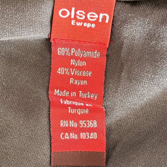 Olsen Brown Ruched Spaghetti Strap Top – Size Medium - Picture 9 of 9